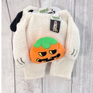 Peanuts Snoopy Dog Costume Large Cream Sherpa Pumpkin Halloween Charlie Brown